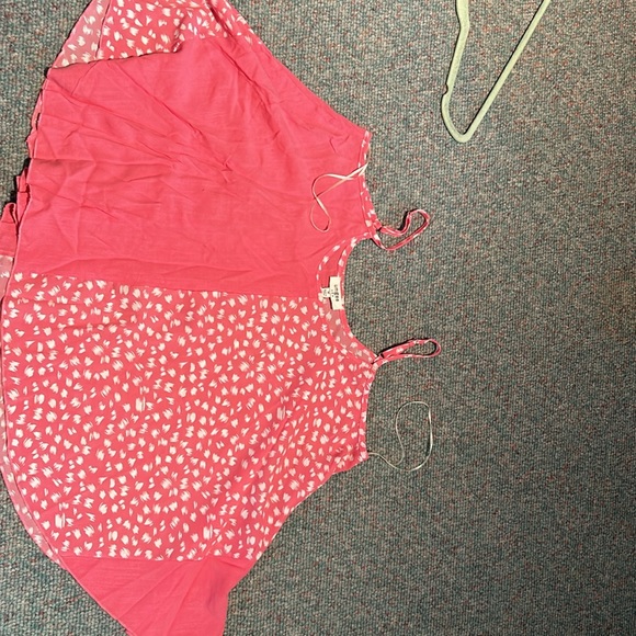 NWT Umgee size Medium Bubblegum pink Leopold handkerchief tunic Tank Top - Picture 8 of 10